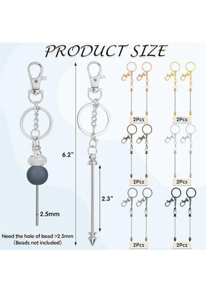 12 Adet Toplu Boncuklu Anahtarlıklar, Kendin Yap Takılar Için Kendin Yap Anahtarlık Malzemeleri (Yurt Dışından) fırsatları