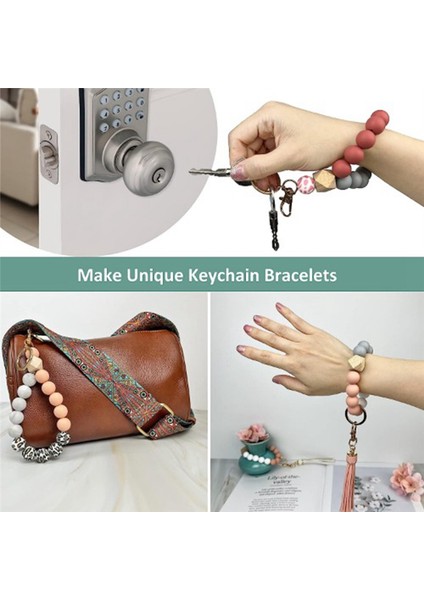 Anahtarlık Yapımı Için 100 Adet Boncuk, Bileklik Askıları Için 15MM Boncuk Seti (Yurt Dışından)