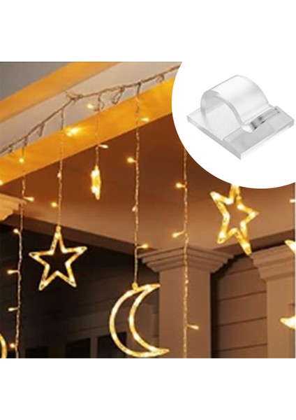 Açık Hava Işık Zincirleri Için Kancalar Klipsler 50 Paket Klipsler Şeffaf Işık Kancası (Yurt Dışından) modelleri