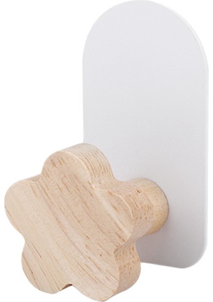 Deco Hook Ahşap Duvar Kancası Yıldız Kalp Şekilli Anahtar Kancası Modern Palto Kancası (Yurt Dışından)