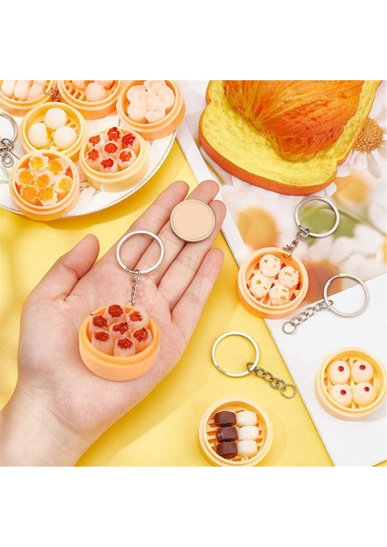 10 Adet Mini Gıda Buharda Pişmiş Doldurulmuş Çörek Anahtarlık Telefon Çantası Dekorasyonu Için (Yurt Dışından) fiyatları