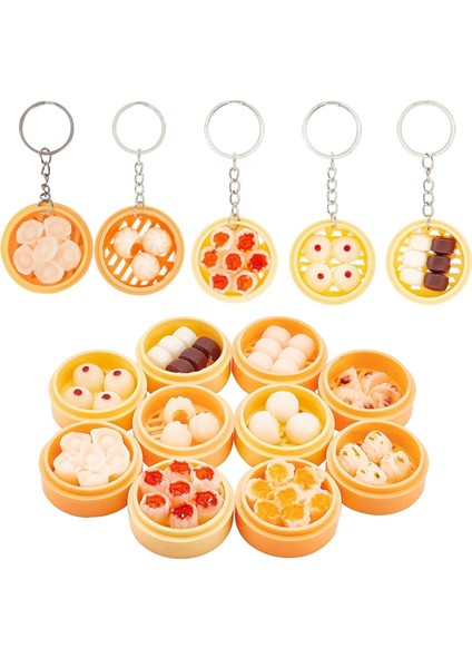 10 Adet Mini Gıda Buharda Pişmiş Doldurulmuş Çörek Anahtarlık Telefon Çantası Dekorasyonu Için (Yurt Dışından) modelleri