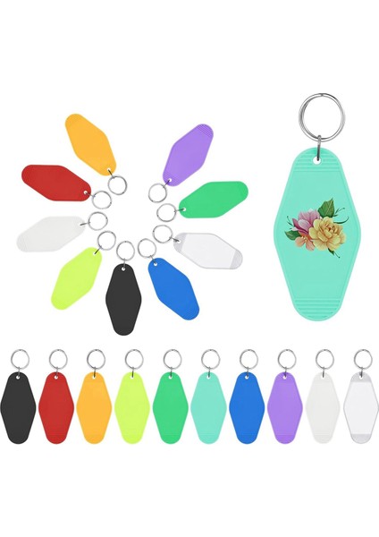 20 Adet Otel Anahtarlık Boş Anahtarlıklar, Süblimasyon Anahtarlık Boşları (Yurt Dışından)