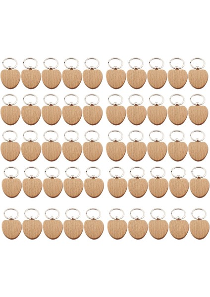 50 Adet Boş Ahşap Kalp Şeklinde Anahtarlık Kendin Yap Ahşap Anahtarlık Etiketi (Yurt Dışından) fiyatları