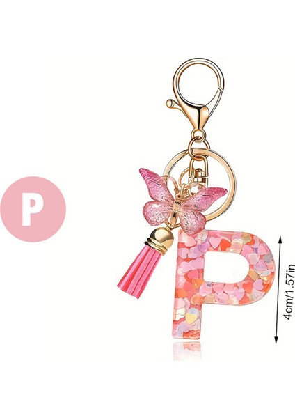 P Tarzı Harf Anahtarlık Sevimli Baş Harf Anahtarlık Sap Kolye (Yurt Dışından) fiyatları