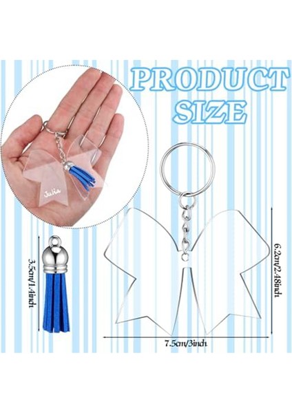 40 Adet Püsküllü Akrilik Fiyonklu Anahtarlıklar Dıy Anahtarlıklar El Yapımı (Yurt Dışından) fiyatları