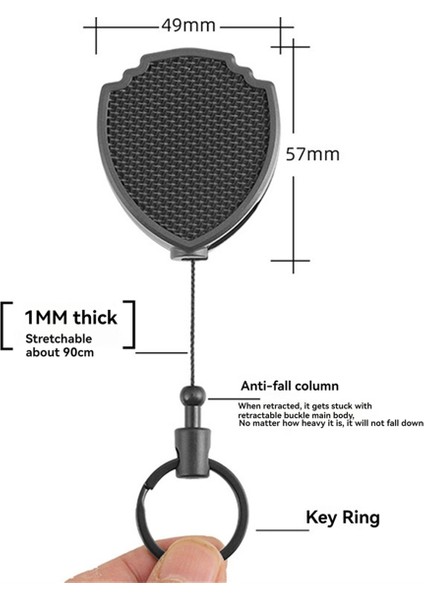 Çelik Tel Tasarımlı Geri Çekilebilir Anahtarlık (Yurt Dışından) fiyatları