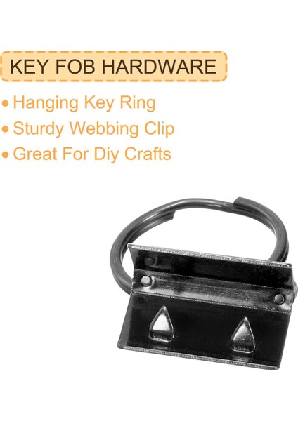 20 Adet Anahtarlık Halkalı Anahtarlık Donanımı Çanta Dokuması Için, Siyah (Yurt Dışından) indirimleri