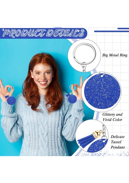 Akrilik Anahtarlık Boş Anahtarlıklı Dıy Anahtarlık Püskül Gül Mavi (Yurt Dışından) modelleri