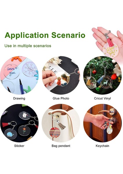 Akrilik Şeffaf Anahtarlık Seti, Püsküllü Anahtarlık Zıplama Halkaları (Yurt Dışından) indirimleri