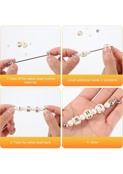 50 Adet Boş Boncuklu Anahtarlık Çubukları, Metal Kendin Yap Anahtarlık Çubuğu Tılsımları (Yurt Dışından) modelleri