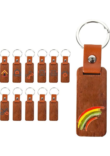 Ahşap Anahtarlık Boşlukları, Kişiselleştirilmiş Anahtarlık, Anahtarlıklı Kolye (Yurt Dışından)