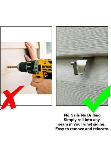 Vinil Dış Cephe Kaplama Kanca Askısı, Dış Cephe Kaplamasına Eşyaları Zarar Vermeden Asmak Için (Yurt Dışından) indirimleri