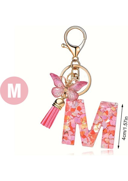 O Tarzı Harf Anahtarlık Sevimli Baş Harf Anahtarlık Sap Kolye (Yurt Dışından) fırsatları