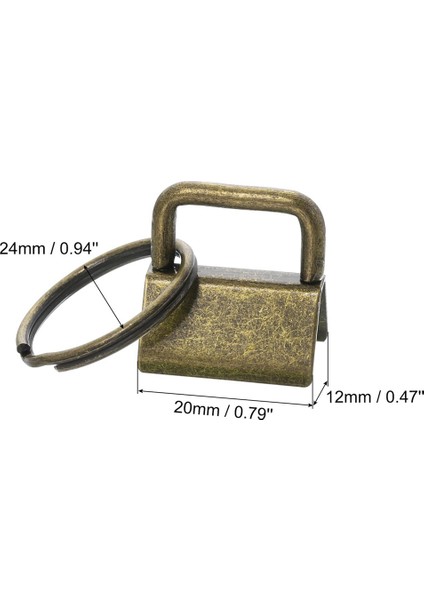 20 Adet Anahtarlık Halkalı Anahtarlık Donanımı Çanta Dokuması Için, Bronz (Yurt Dışından) modelleri