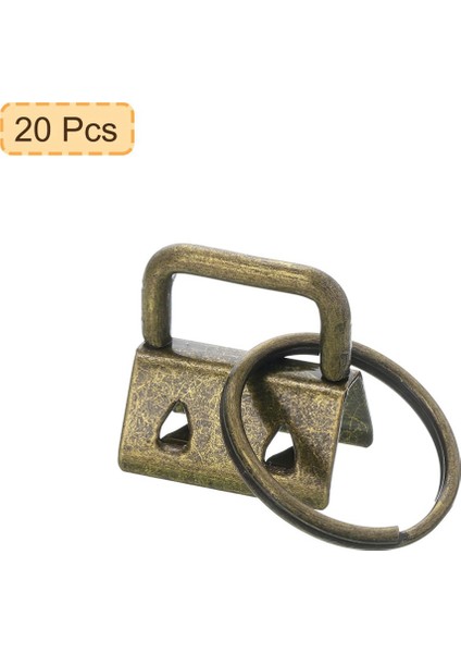 20 Adet Anahtarlık Halkalı Anahtarlık Donanımı Çanta Dokuması Için, Bronz (Yurt Dışından) fırsatları