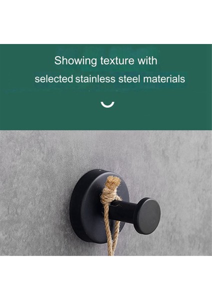 Paslanmaz Çelik Tek Kanca Otel Banyo Tuvalet Palto Askısı, Siyah (Yurt Dışından) fiyatları