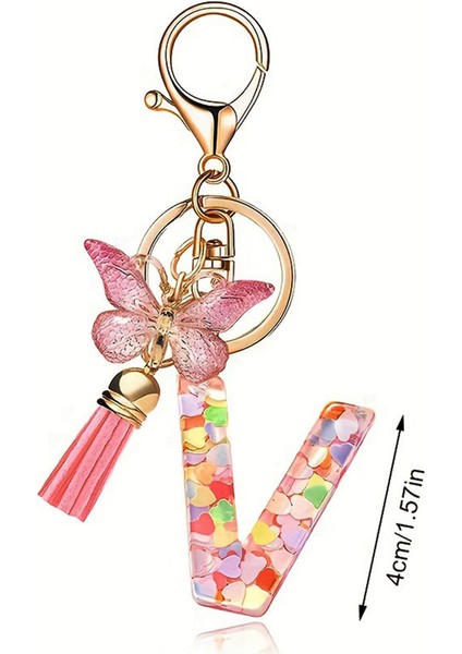 Z Tarzı Harf Kolye Pembe Sevimli Baş Harf Anahtarlık Kelebek Anahtarlık (Yurt Dışından) fırsatları