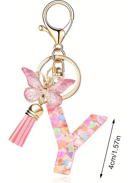 Z Tarzı Harf Kolye Pembe Sevimli Baş Harf Anahtarlık Kelebek Anahtarlık (Yurt Dışından) indirimleri