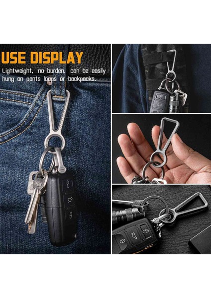 Titanyum Karabina Anahtarlık Klipsi, Çift Uçlu Hızlı Çıkarma Kancası (Yurt Dışından) fırsatları