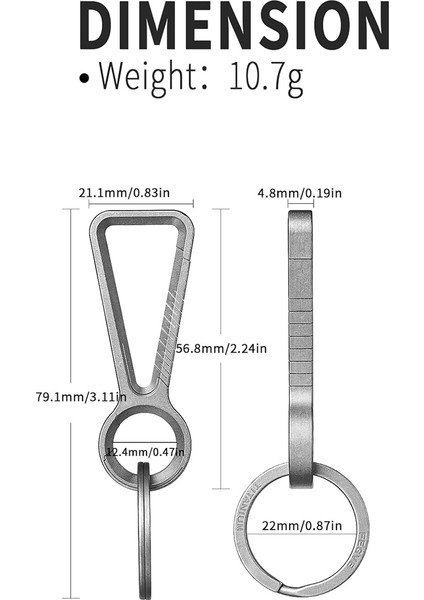 Titanyum Karabina Anahtarlık Klipsi, Çift Uçlu Hızlı Çıkarma Kancası (Yurt Dışından) indirimleri