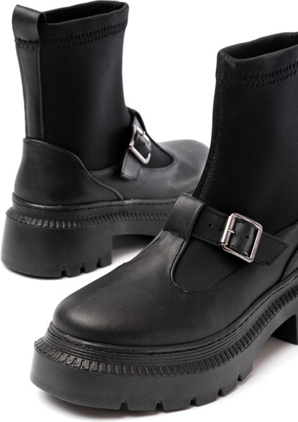 Ceylinmoda 236-2034 Siyah Streç Günlük Kadın Bot