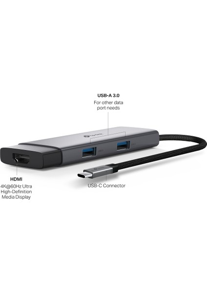 UH5020C | USB-C 5-in-1 Hub | 4K@60Hz HDMI | 100W Hızlı Şarj | 2× USB-A Port | 1× USB-C Port | Tak & Çalıştır | Windows | Mac | Linux & Mobile Uyumlu fiyatları