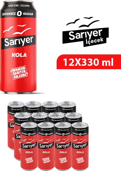 Kola Şekersiz 330 ml 12 Adet