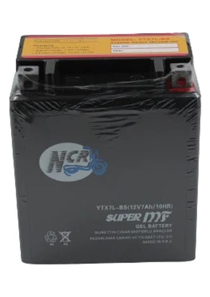 Ncr Akü 12V / 7AH Spacy Honda Motosiklet Aküsü