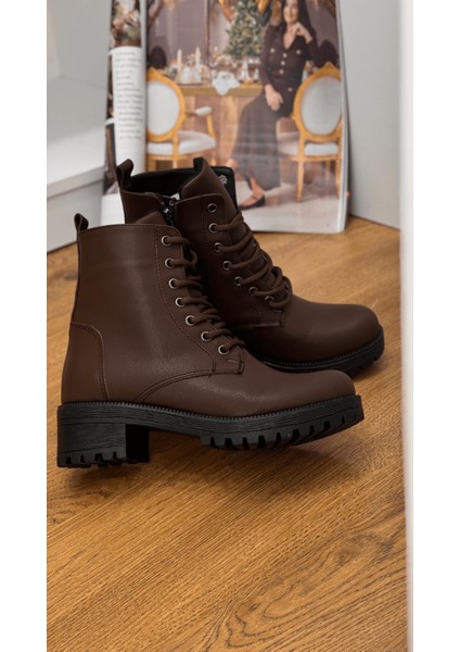 Huva Model 3 Tabanlı Postal Kısa Bot Kahve