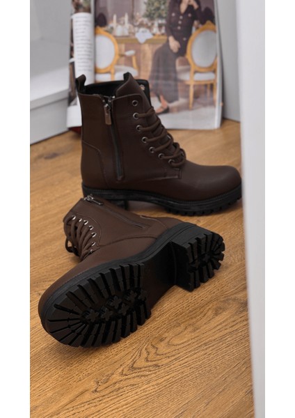 Huva Model 3 Tabanlı Postal Kısa Bot Kahve