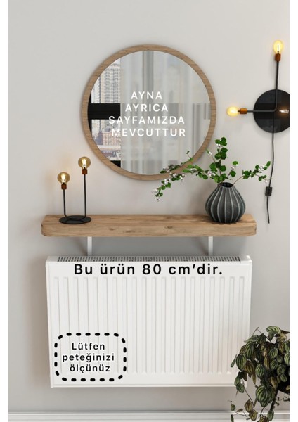 Atlantik Çam Petek Üstü Uçan Raf & Dresuar Duvar Montajsız Kalın Kenar