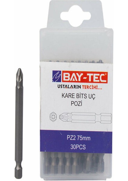 Bits Uç Kare Yıldız Pz 2X75MM MU1930 5302-10 Adet-Erpilsan Elektronik