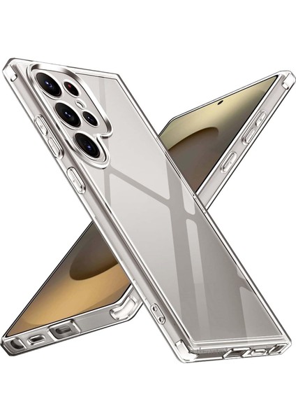 Samsung Galaxy S25 Ultra Uyumlu Kılıf Kamera Çıkıntılı Korumalı Renksiz Yumuşak Şeffaf Silikon Kapak