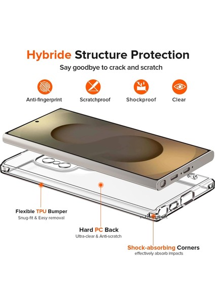 Samsung Galaxy S25 Ultra Uyumlu Kılıf Kamera Çıkıntılı Korumalı Renksiz Yumuşak Şeffaf Silikon Kapak fırsatları