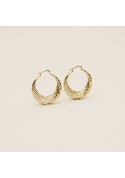 Büyük Midye Altın Halka Küpe fiyatları