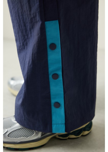 Side Button Koyu İndigo Pantolon
