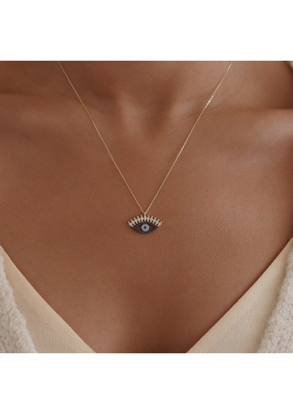 Nazar Boncuklu Göz Altın Kolye