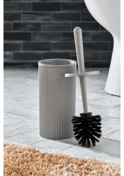 Line Çizgili Yuvarlak Kapaklı Wc Banyo Fırçası - Tuvalet Fırçası modelleri