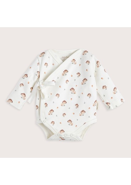 Woodland Kruvaze Baskılı Body Ekru
