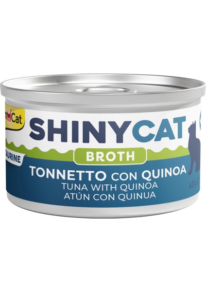 Gimcat Shinycat Broth (Sos Içinde) Kinoalı Ton Balıklı Kedi Konservesi 70GR