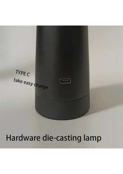 Masa Lambası 1800MA Lityum Pil Yüksek Çok Işlevli Oturma Odası Şarj Edilebilir Dekoratif Masa Lambaları, Gri (Yurt Dışından)