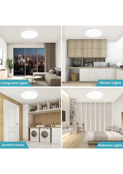 12 Inç 28W Rgb+3cct LED Tavan Işık 85V-265V 3000K/4000K/6500K Üç Tonlu Işık Yatak Odası Çalışma Balkon Tavan Işık (Yurt Dışından) fiyatları