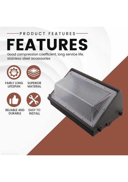LED Duvar Paketi Işık Kabuğu, 120V Dış Mekan LED Duvar Işıkları Otoparklar, Depolar, Fabrikalar, Evler Için (Sadece Lamba Kabuğu) (Yurt Dışından) fırsatları