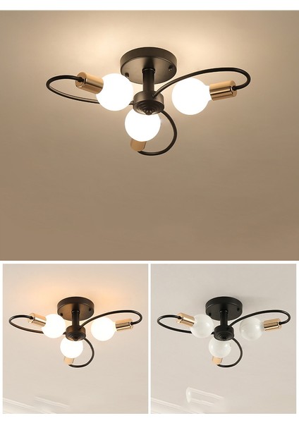 Retro Endüstriyel Gömme Tavan Işıkları Ferforje LED Tavan Işıkları Vintage Metal Gömme Tavan Işıkları (Yurt Dışından)