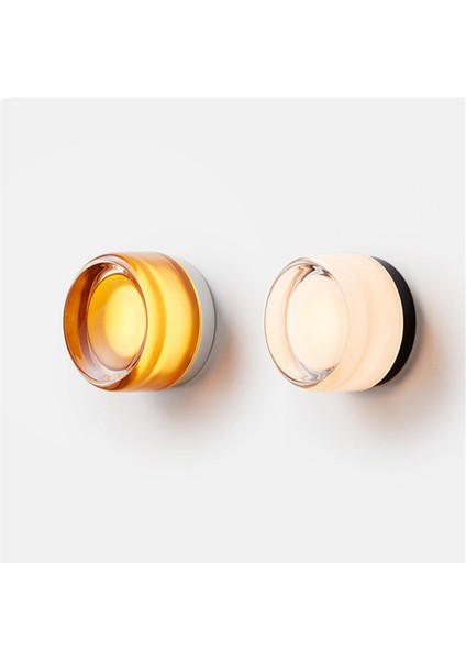 Yatak Odası Başucu Iç Mekan Dış Mekan LED Duvar Lambaları LED Yuvarlak Aplik Aydınlatma Armatürleri Arka Plan Aydınlatma Akrilik Işık, D (Yurt Dışından) indirimleri