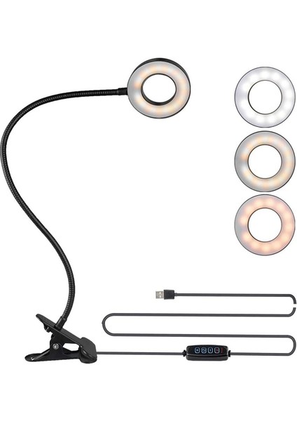Masa Lambası, LED Klipsli Işık Okuma Işıkları USB Kitap Kelepçeli Işık 3 Renk Modu Göz Korumalı Çocuk Masa Lambası (Yurt Dışından)