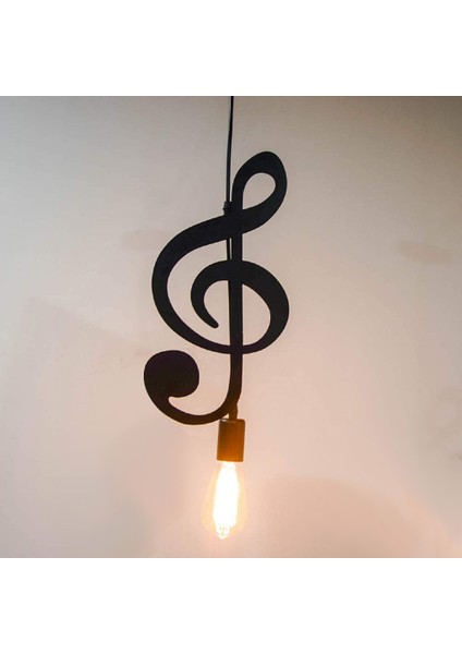 Kolye Işık, Demir Tavan Işık Müzik Notası Loft Stüdyo Mağaza Odası Yemek Salonu Için Asılı Işık Gölge Avize (C) (Yurt Dışından) indirimleri