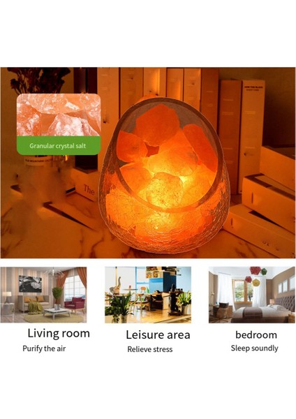 Himalayalar Kristal Tuz Lambası Buz Kırık Cam Tuz Lambası Başucu Lambası Moda Gece Lambası Karartma Masa Lambası Ab Tak (Yurt Dışından)