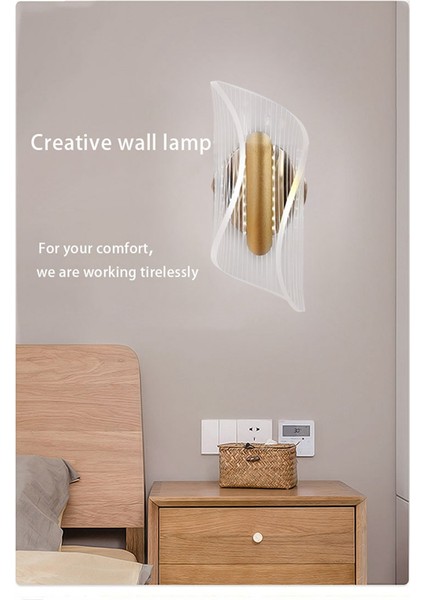 Modern Duvar Apliği Kısılabilir LED Duvar Apliği Spiral Akış Tasarımı LED Duvar Apliği Oturma Odası Yatak Odası Koridor (Yurt Dışından)